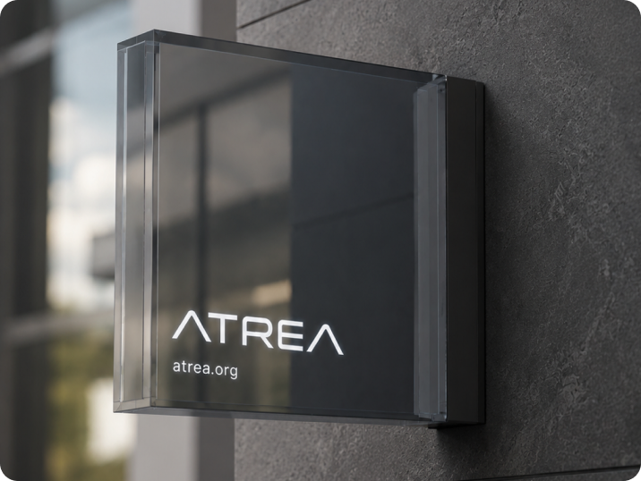 Corporate Design für ATREA – Türschild
